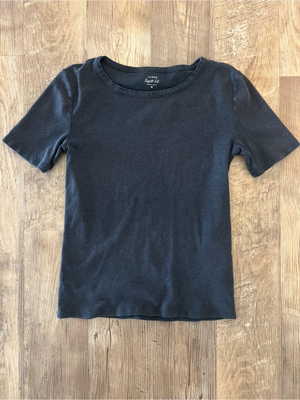 J.Crew Perfect Fit Short Sleeve Crewneck T-Shirt Charcoal Heather Gray - Size M